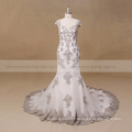 2016 long train fish style wedding dress